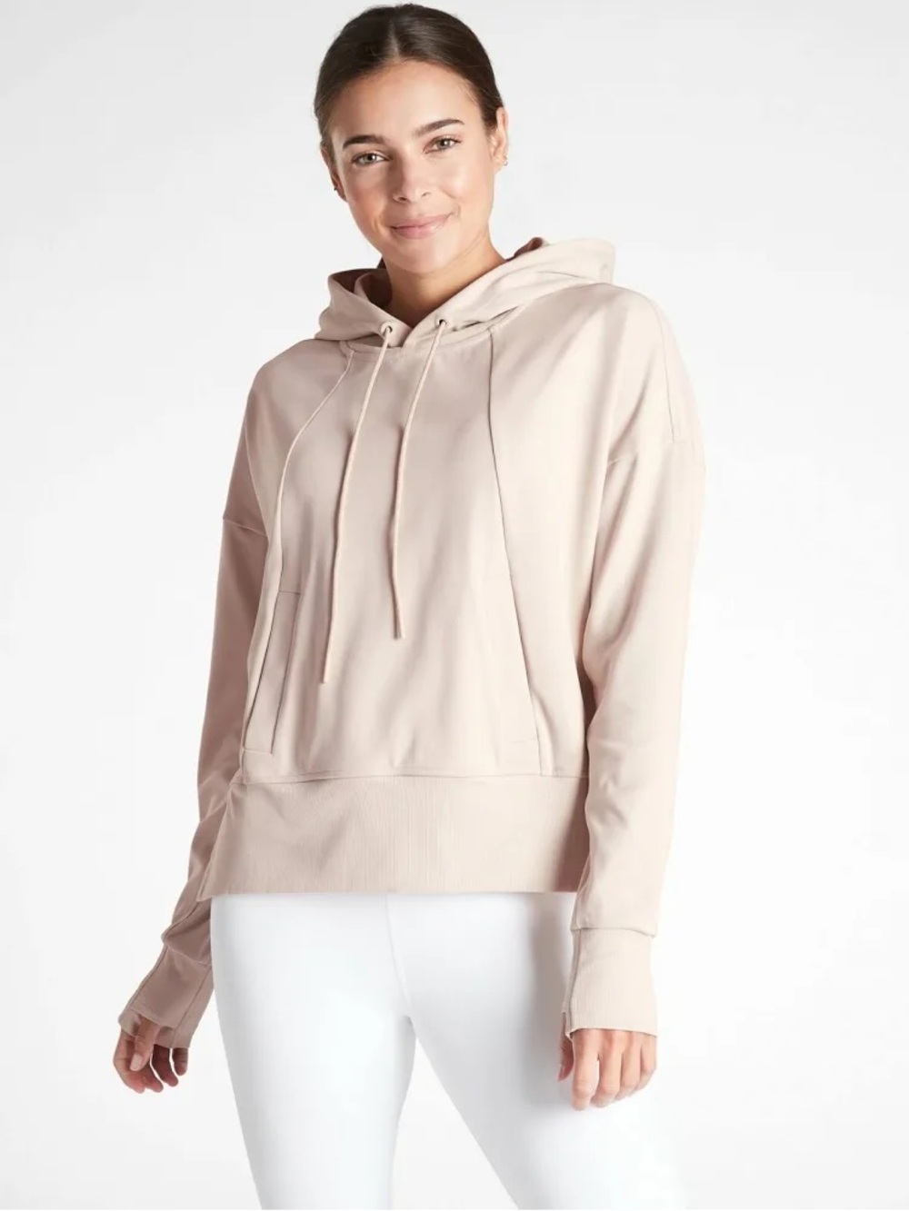 Athleta Mission Hoodie - Abalone Beige, S